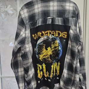 Wu-Tang Clan Plaid Flannel Shirt